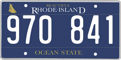 RI license plate 970841