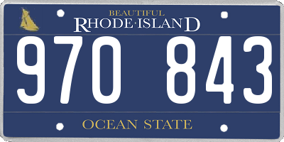 RI license plate 970843