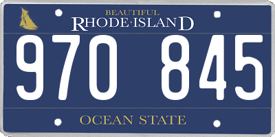 RI license plate 970845