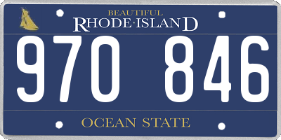 RI license plate 970846