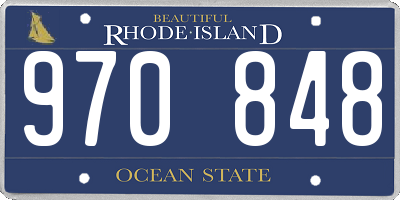 RI license plate 970848