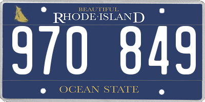 RI license plate 970849