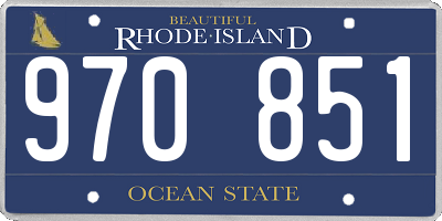 RI license plate 970851