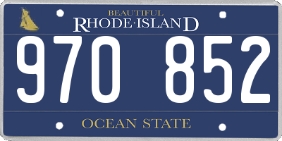 RI license plate 970852