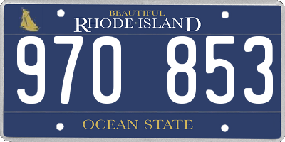 RI license plate 970853