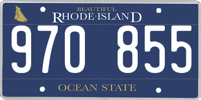 RI license plate 970855