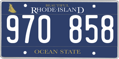 RI license plate 970858