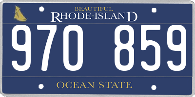 RI license plate 970859