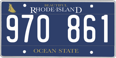 RI license plate 970861