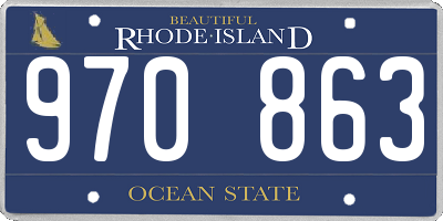 RI license plate 970863