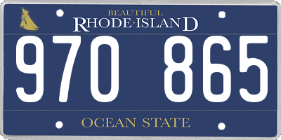RI license plate 970865