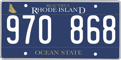 RI license plate 970868