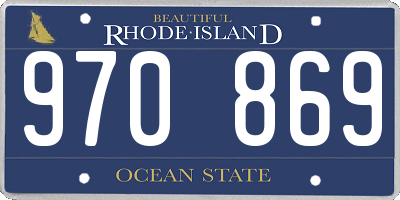 RI license plate 970869