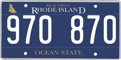 RI license plate 970870