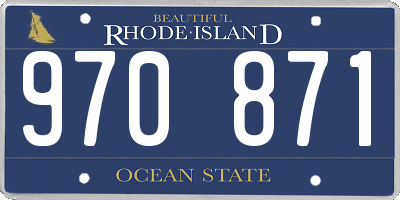 RI license plate 970871