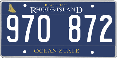 RI license plate 970872