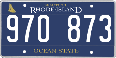 RI license plate 970873