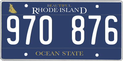 RI license plate 970876