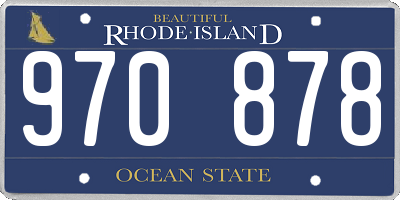 RI license plate 970878