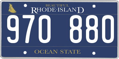 RI license plate 970880