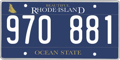 RI license plate 970881