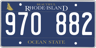 RI license plate 970882