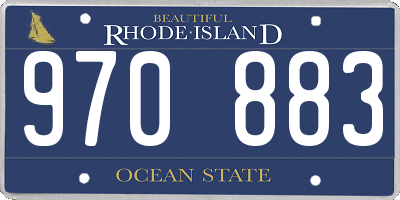 RI license plate 970883