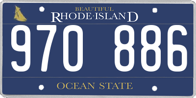 RI license plate 970886