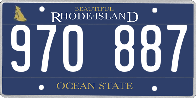 RI license plate 970887