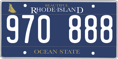 RI license plate 970888
