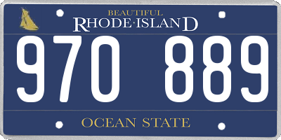 RI license plate 970889