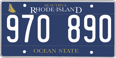 RI license plate 970890
