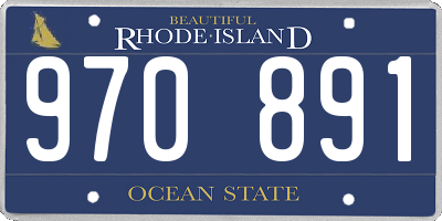 RI license plate 970891