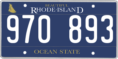 RI license plate 970893