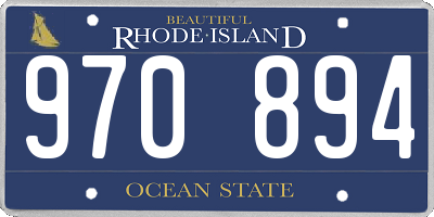 RI license plate 970894