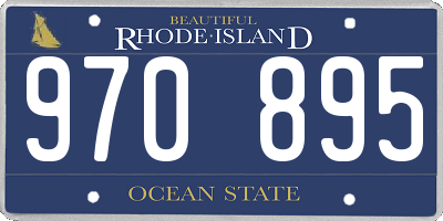 RI license plate 970895