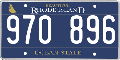 RI license plate 970896