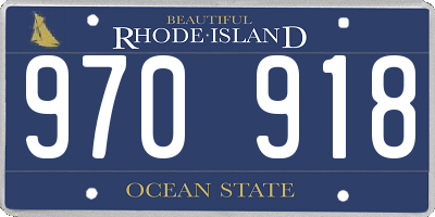RI license plate 970918