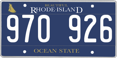 RI license plate 970926