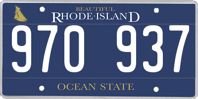 RI license plate 970937