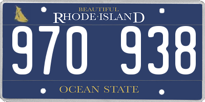 RI license plate 970938