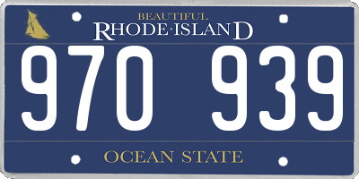 RI license plate 970939