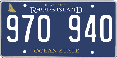 RI license plate 970940