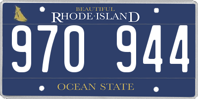 RI license plate 970944