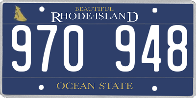 RI license plate 970948