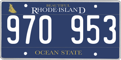 RI license plate 970953