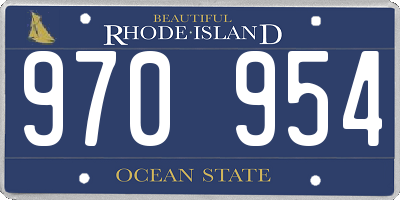 RI license plate 970954