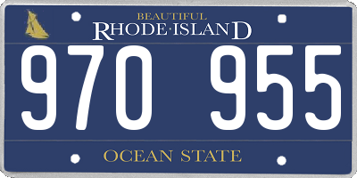 RI license plate 970955