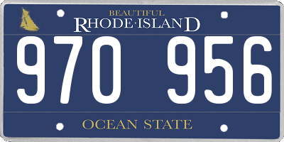 RI license plate 970956