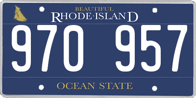 RI license plate 970957